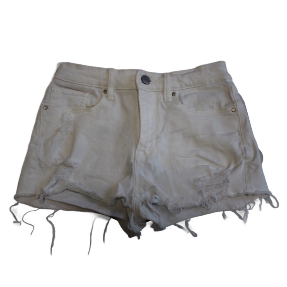 pacsun the shortie white denim shorts